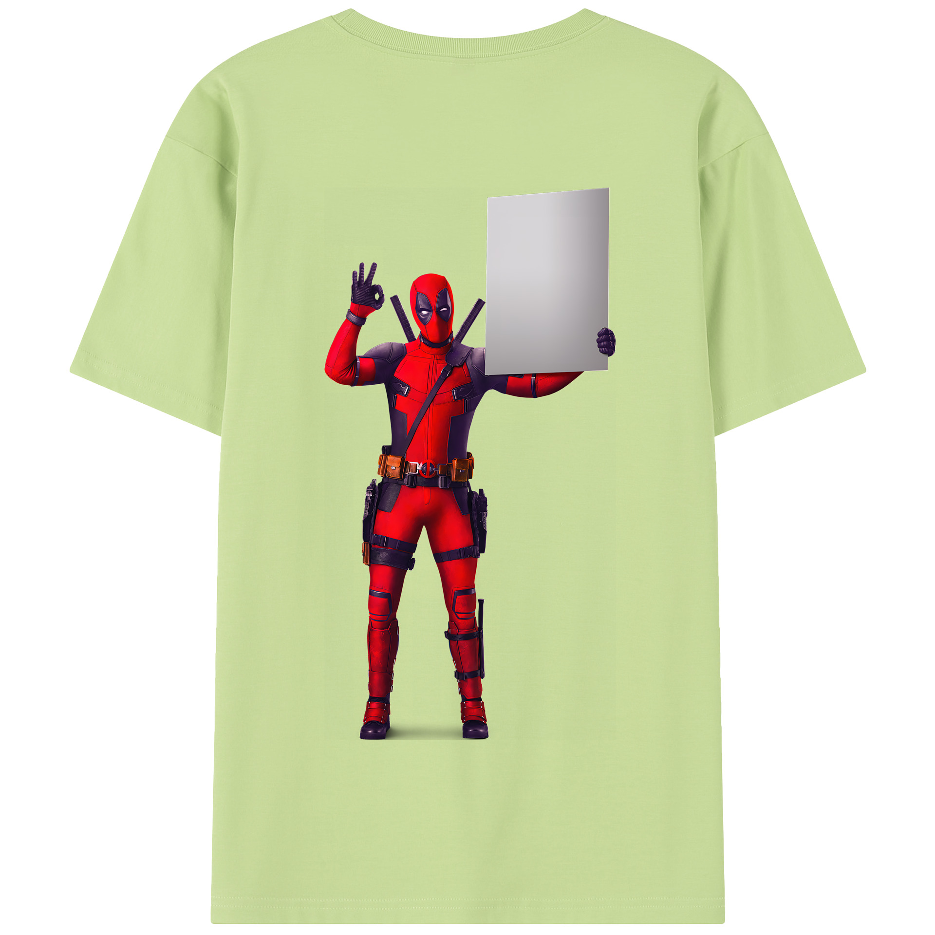 （画像用） Deadpool デッドプール 綿100％半袖Tシャツ（背面プリント）